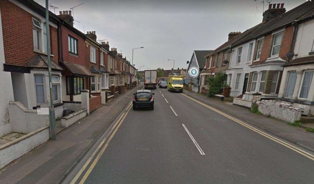 Canterbury Street, Gillingham, where police were called to concerns for man's wellbeing. Stock picture Google