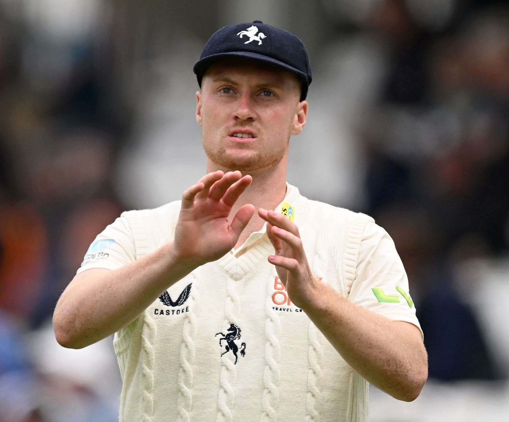 Joey Evison - the young all-rounder took two late wickets at the end of day one of Kent’s County Championship match at home to Worcestershire. Picture: Keith Gillard