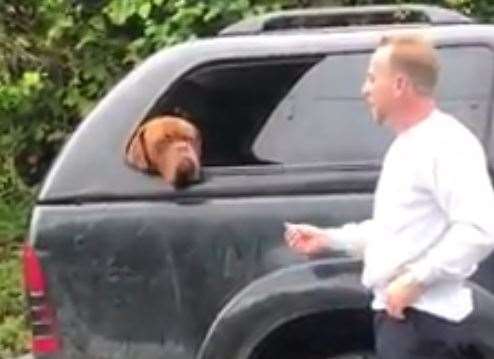 The RSPCA is appealing for information after a man was filmed hitting a dog