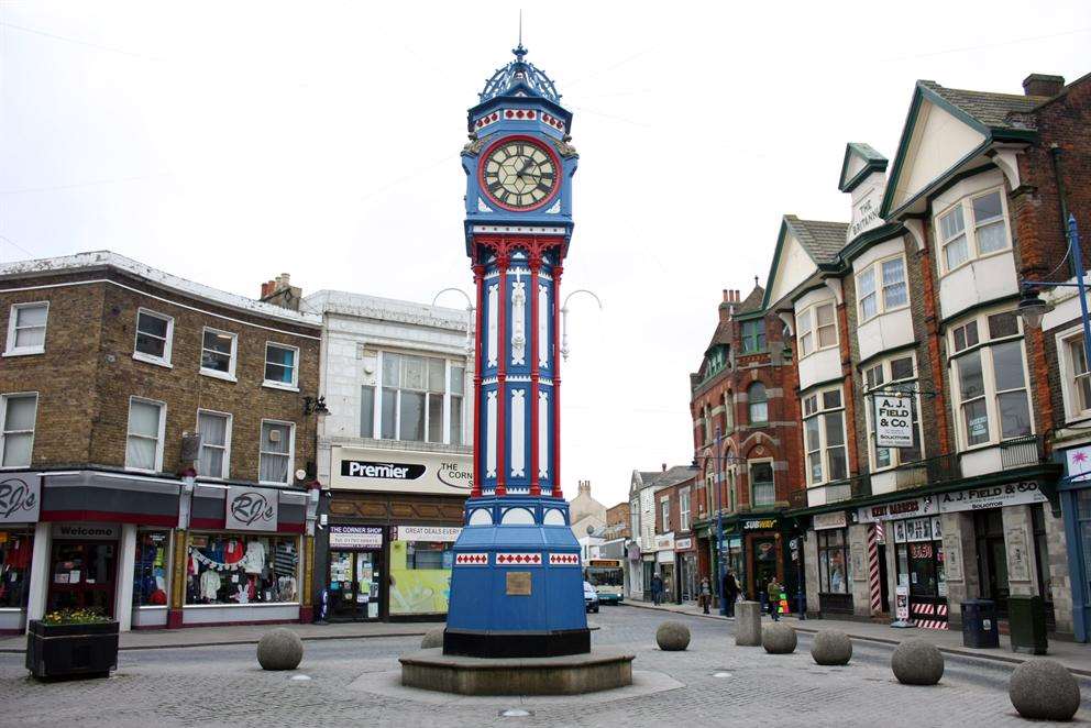 The man was attacked near the clock tower in Sheerness