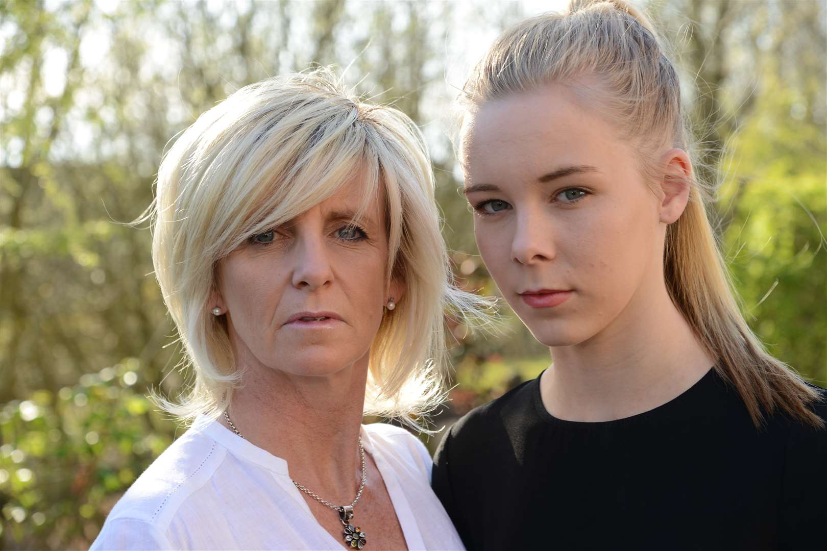 Susan Matthews and her daughter Kira, who went to the aid of the seriously injured motorcyclist