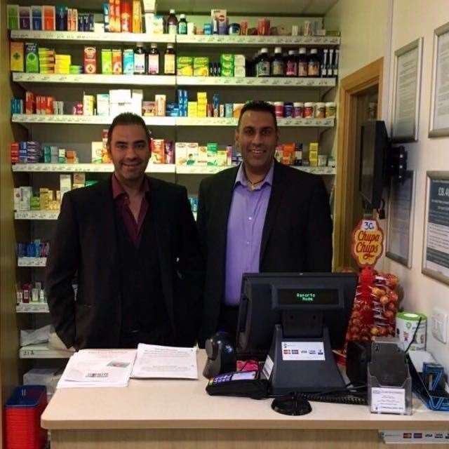 Pharmacists Raj (left) and Rav Chopra have opened a vaccination centre in Gravesend