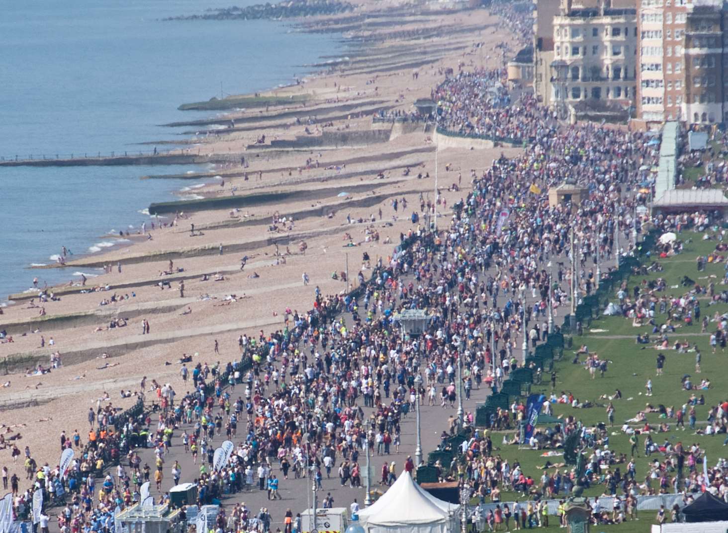 Thousands take part in the Brighton Marathon. Picture: Brighton Argus