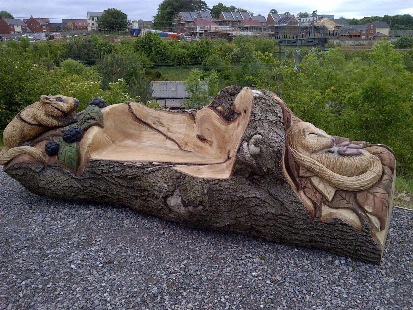 The eye-catching dormouse bench