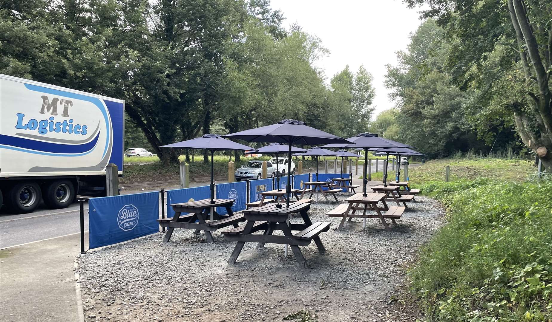 The seating area at the Blue Gem in Snodland