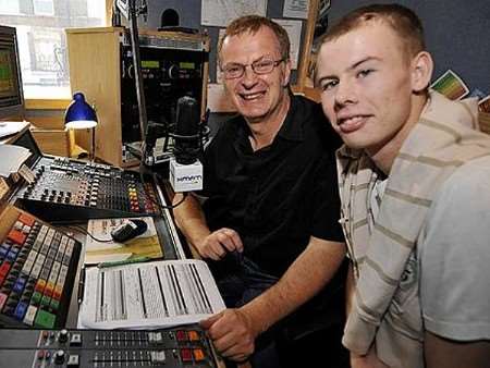 Kmfm's Johnny Lewis with Sam Eastwell