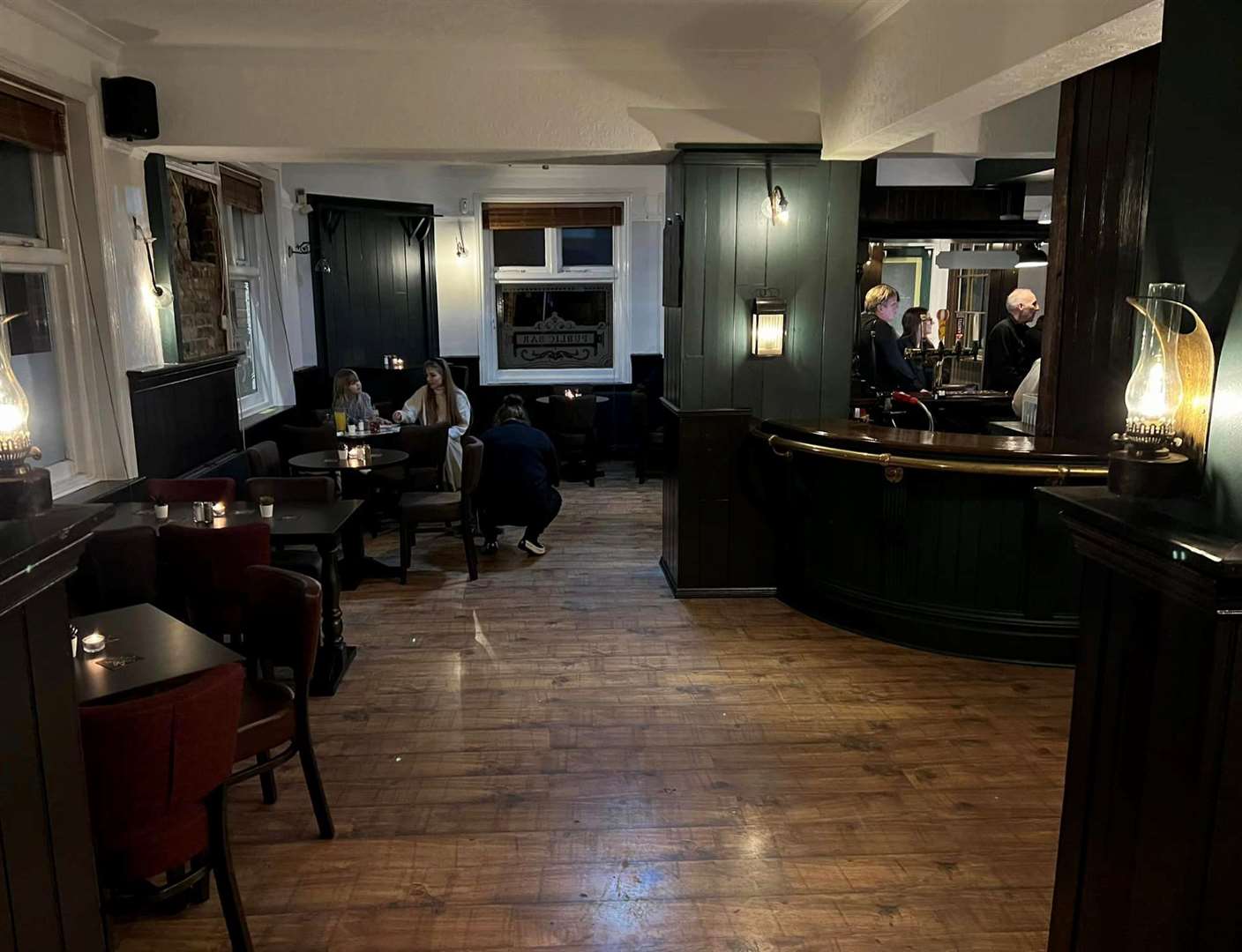 The redecorated interior of The Bull Inn