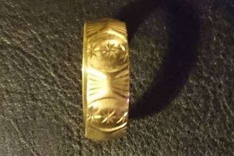 A gold ring with detailed inscription has been found at Howletts Wild Animal Park near Canterbury