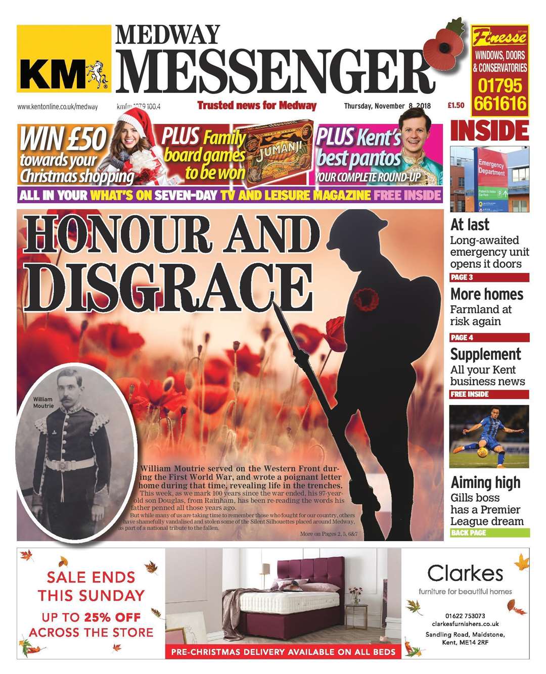 The Honour and Disgrace front page