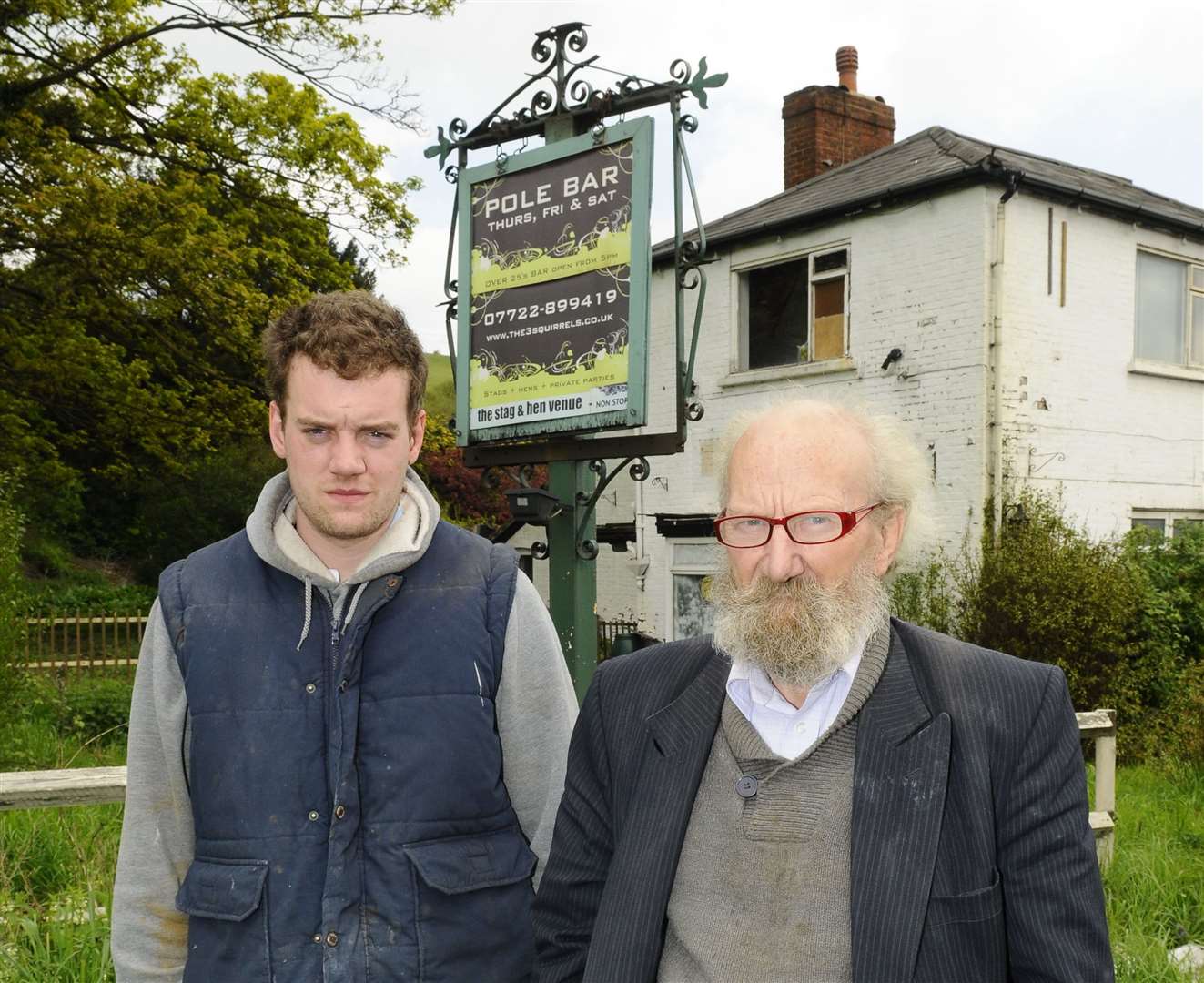 Chris Champion and his grandad Malcolm Champion planned to turn the Three Squirrels back into a country pub in 2012. Picture: Simon Hildrew