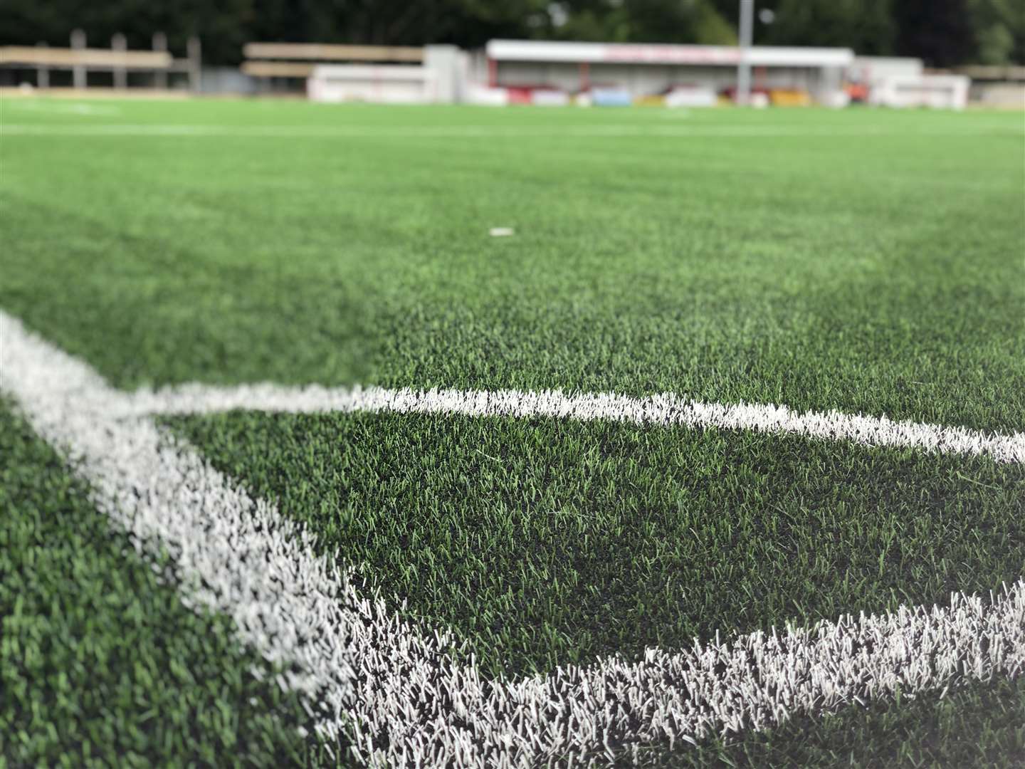 It took eight weeks to lay a new 3G pitch at the Bauvill Stadium Picture: Chatham Town FC