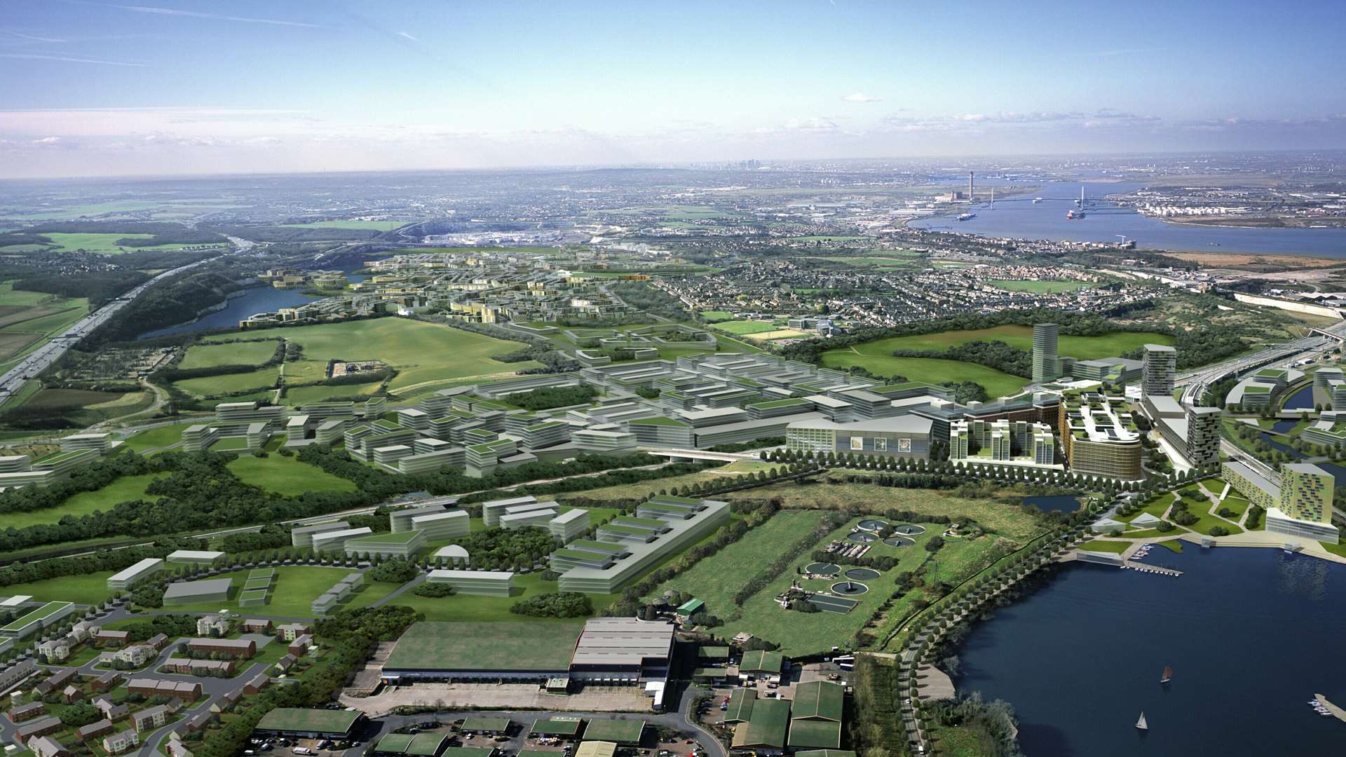 Developer Land Securities' former vision for a new town at Ebbsfleet