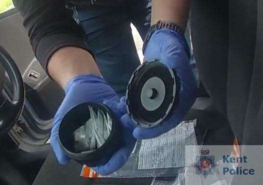 The magnetic box containing cocaine. Picture: Kent Police