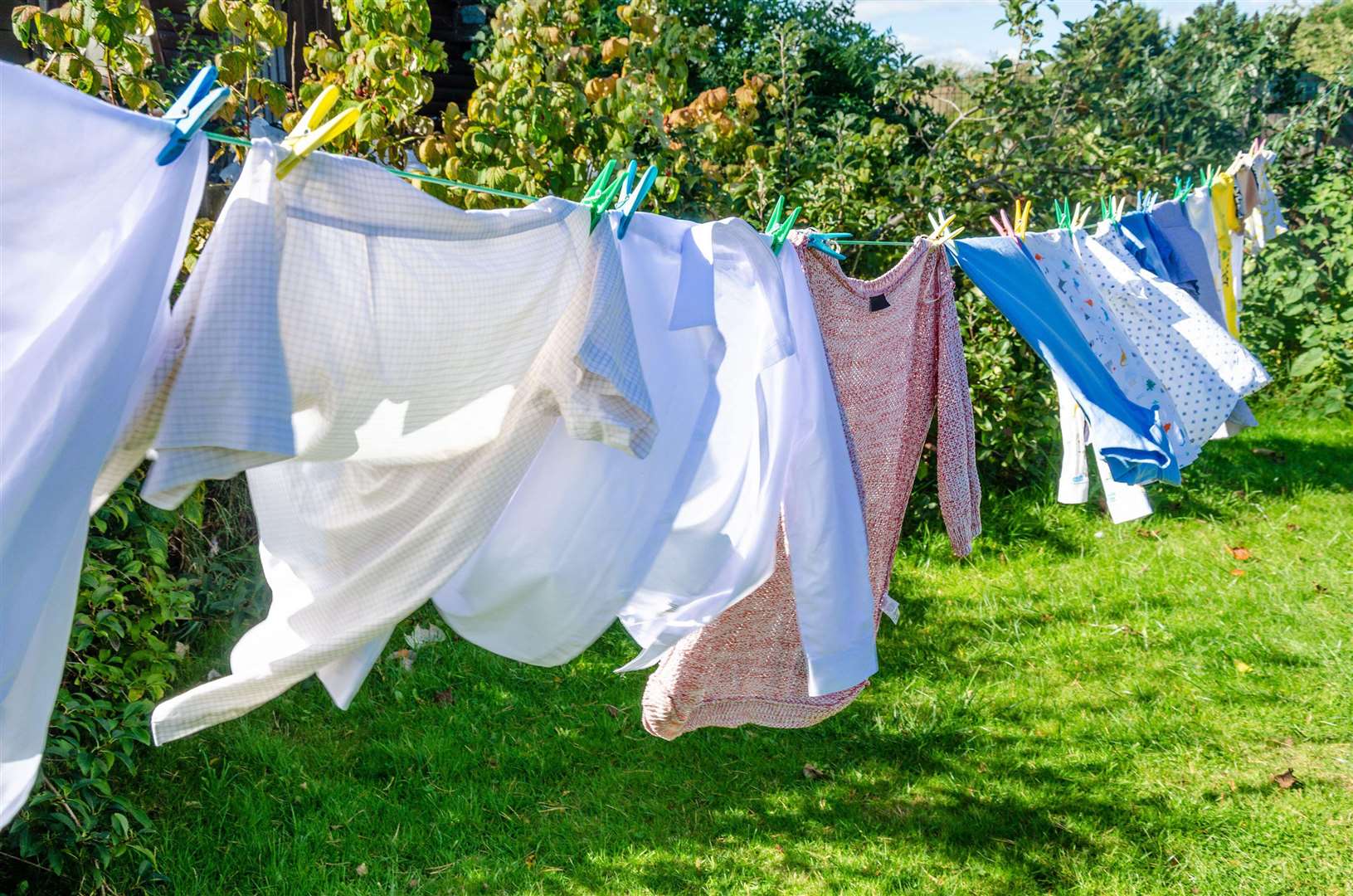 On dry days use the outside to dry your clothes and not the tumble dryer. Image: iStock.