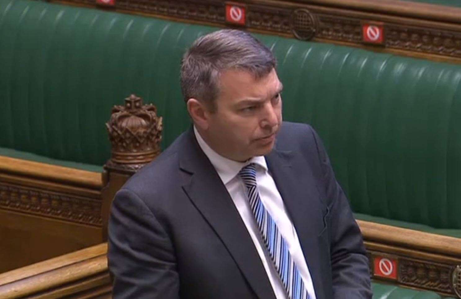 Dartford MP Gareth Johnson defended the government's spending record throughout the pandemic which he said had been "generous" photo: Parliament TV