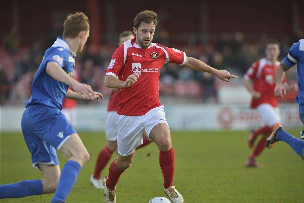 Michael West on the run against Bishop's Stortford Picture: Andy Payton