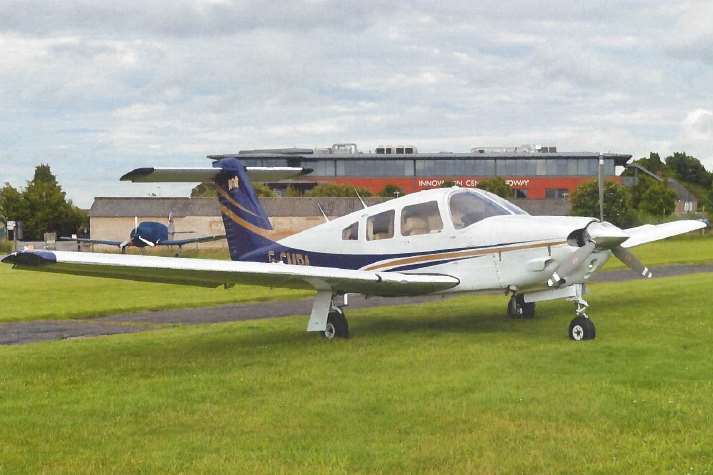 The light aircraft which landed at Rochester airport. Picture: National Crime Agency