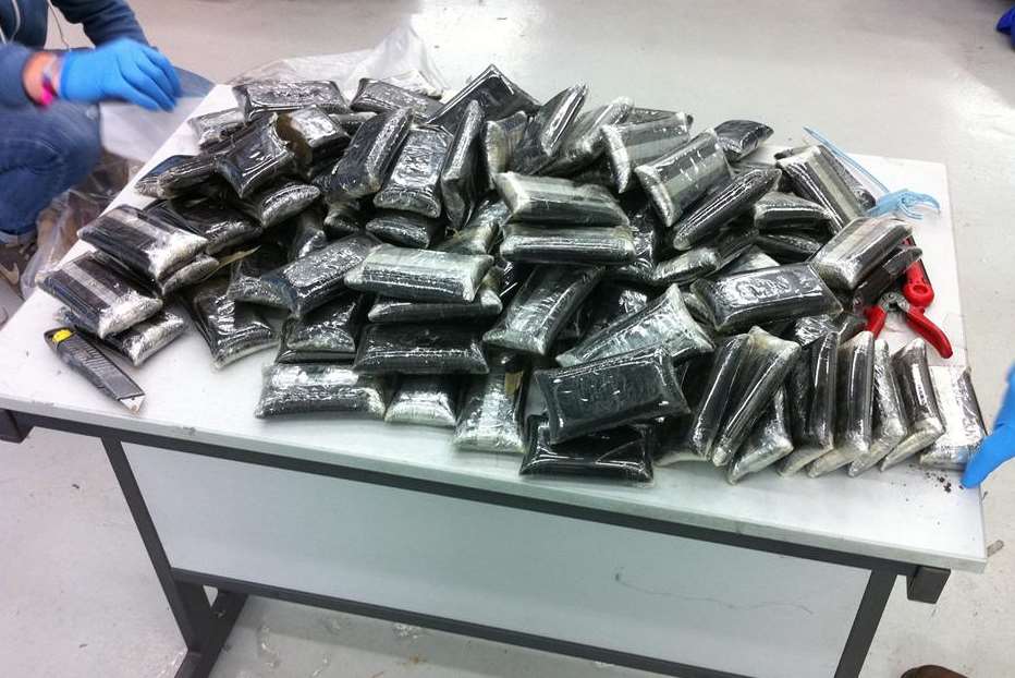 Haul of cannabis resin bars seized by police