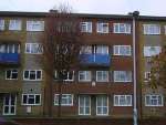 The flats in Ceres Court, Murston, where the drama unfolded