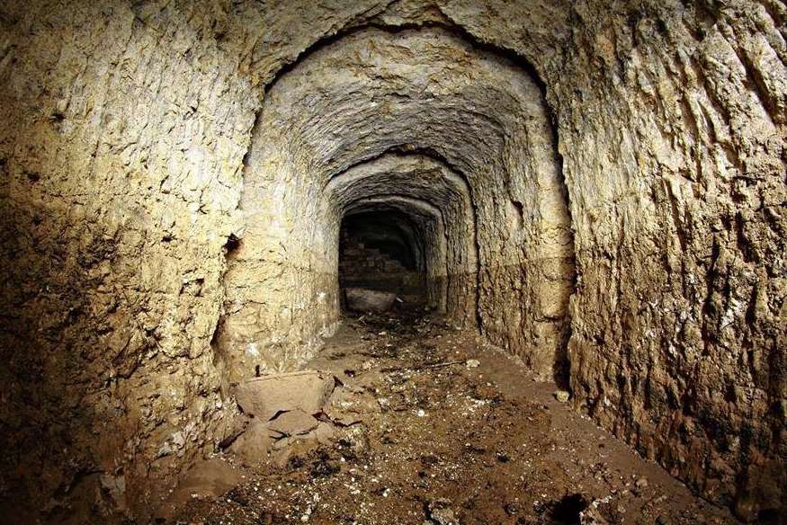 The tunnels under the site Picture courtesy of Thanet Hidden History