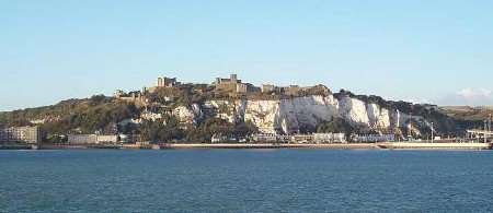 A view of Dover Castle and the East Cliff area. Picture: GRAHAM TUTTHILL