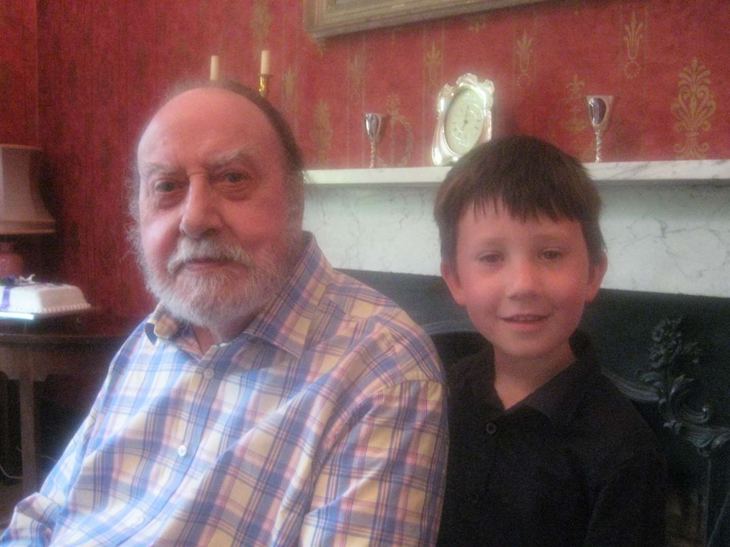 Anthony Buckingham, 93 with his grandson Pelham Davis, aged 12. Picture: Christina Davis