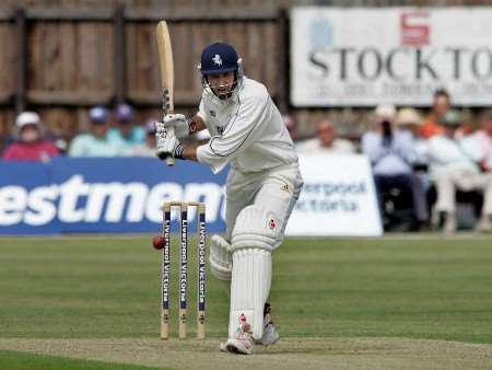 Martin van Jaarsveld was the only Kent batsman to offer any resistance. Picture courtesy Northern Echo