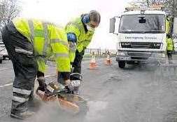 Kent County Council is being given extra cash to tackle potholes. Photo: Stock