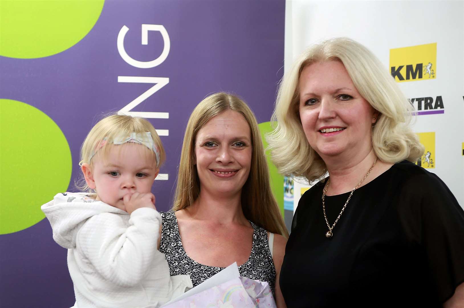 Orchards Shopping Centre Dartford by centre manager Debbie Carey with winner Lily Leggett and her mother Sarah Kingman
