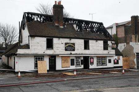 The Crispin and Crispianus pub in Strood has been destroyed by fire