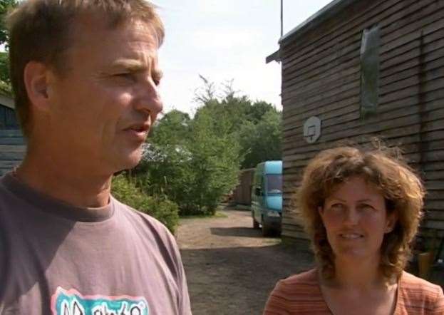John Cadney and Marnie Moon, who turned their dream of a Finnish log cabin in to a reality. Picture: Channel 4