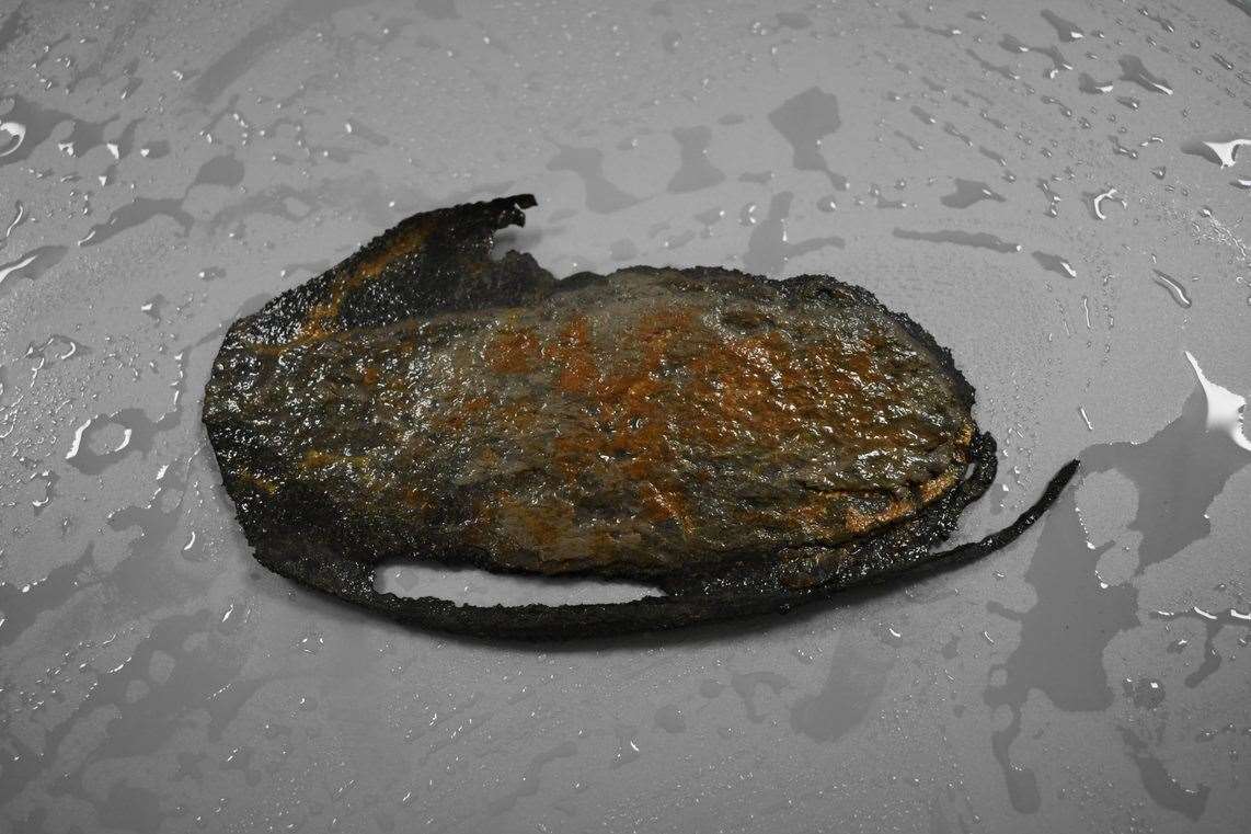 The shoe after cleaning. Picture: Steve Tomlinson