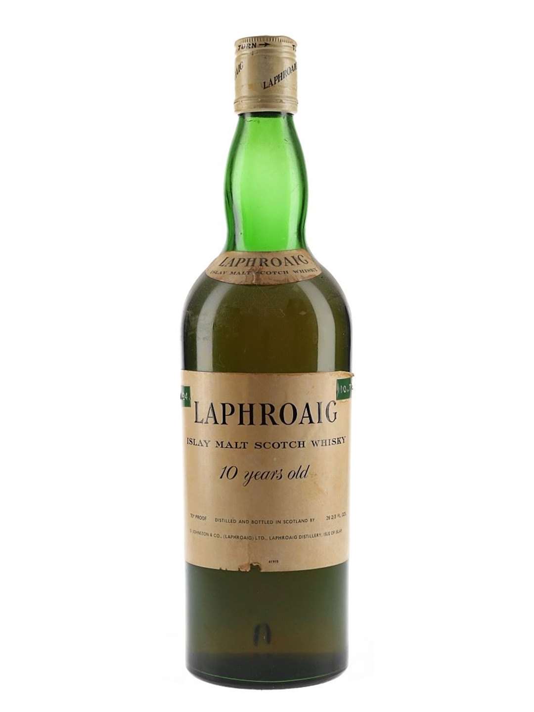 A 10-year-old Laphroig bottled in the 1970s went for £2,000. Image from whisky.auction
