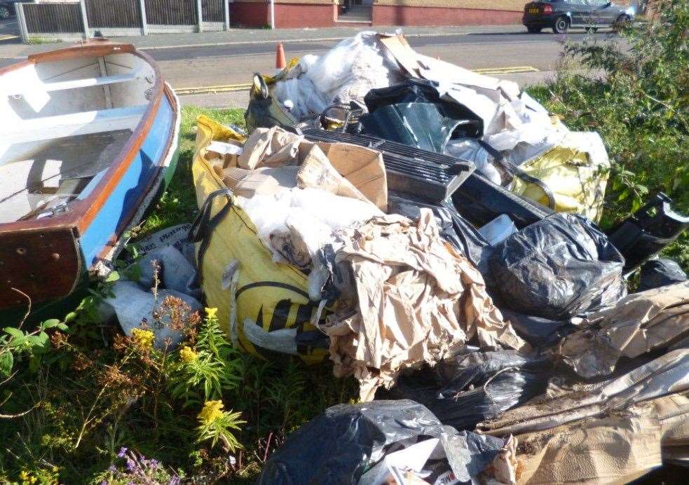 Flytipping in Millmead Road, Margate sees a man fined for dumping waste outside his own home (8434210)