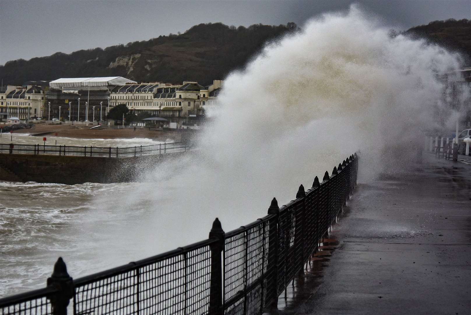 Dover seafront during Storm Ciara. Picture by: Dean Macey