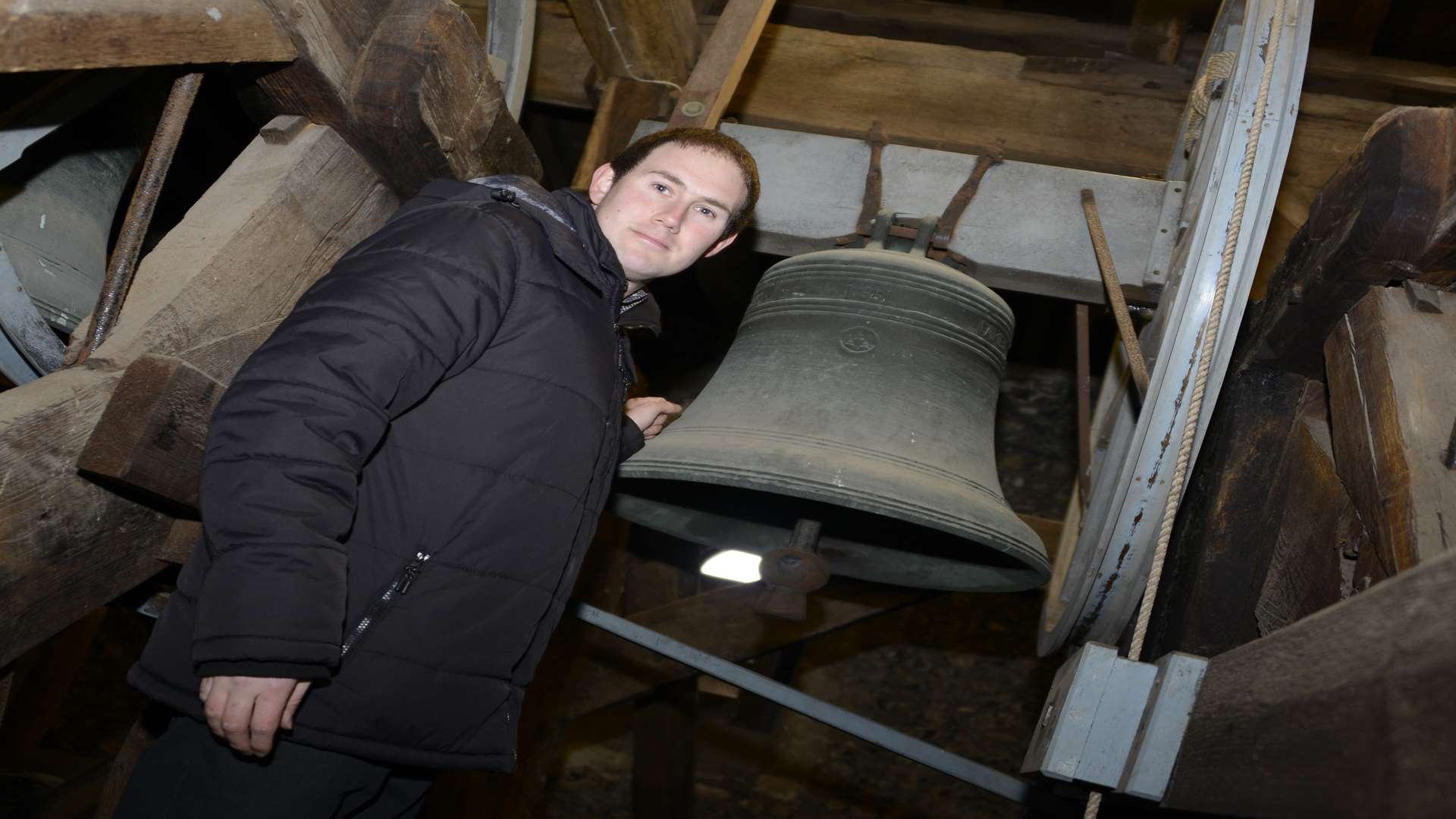 Tower Captain Chris Trafford is aiming to raise money to refurbish the Bells seen here in the Bell Tower