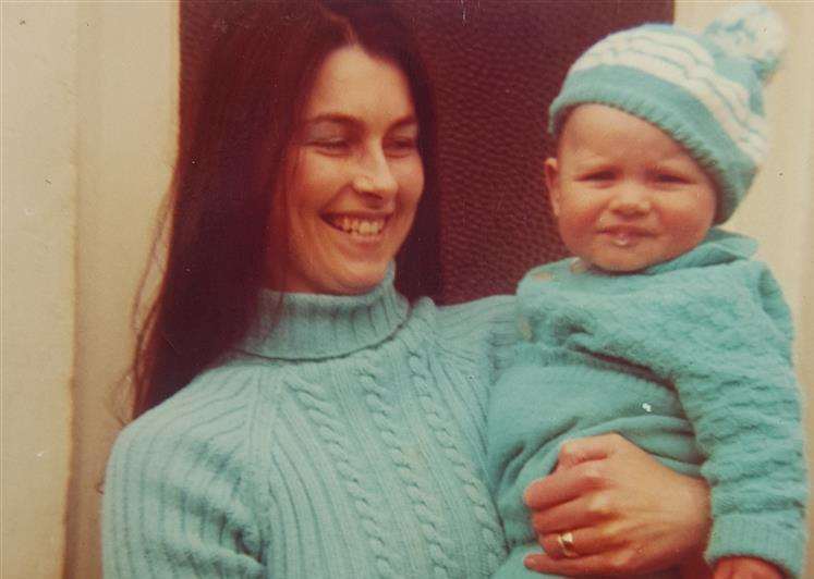 Susan Baines with her son, Mark, when he was a baby. Picture: Mark Baines