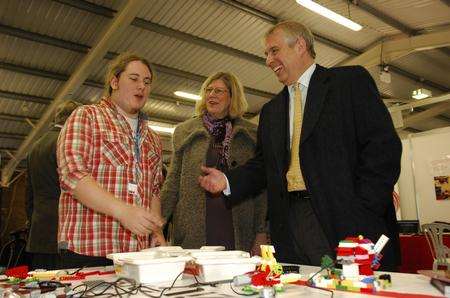 Prince Andrew met apprentices at the Kentchoices 4 U Live show at the County Showground