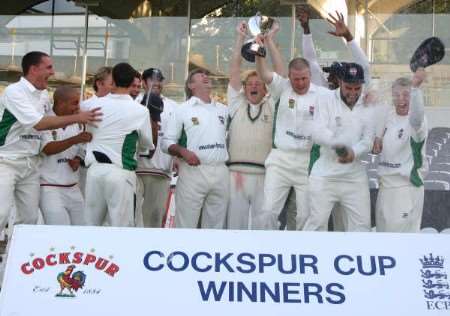 Bromley celebrate winning the Cockspur Cup