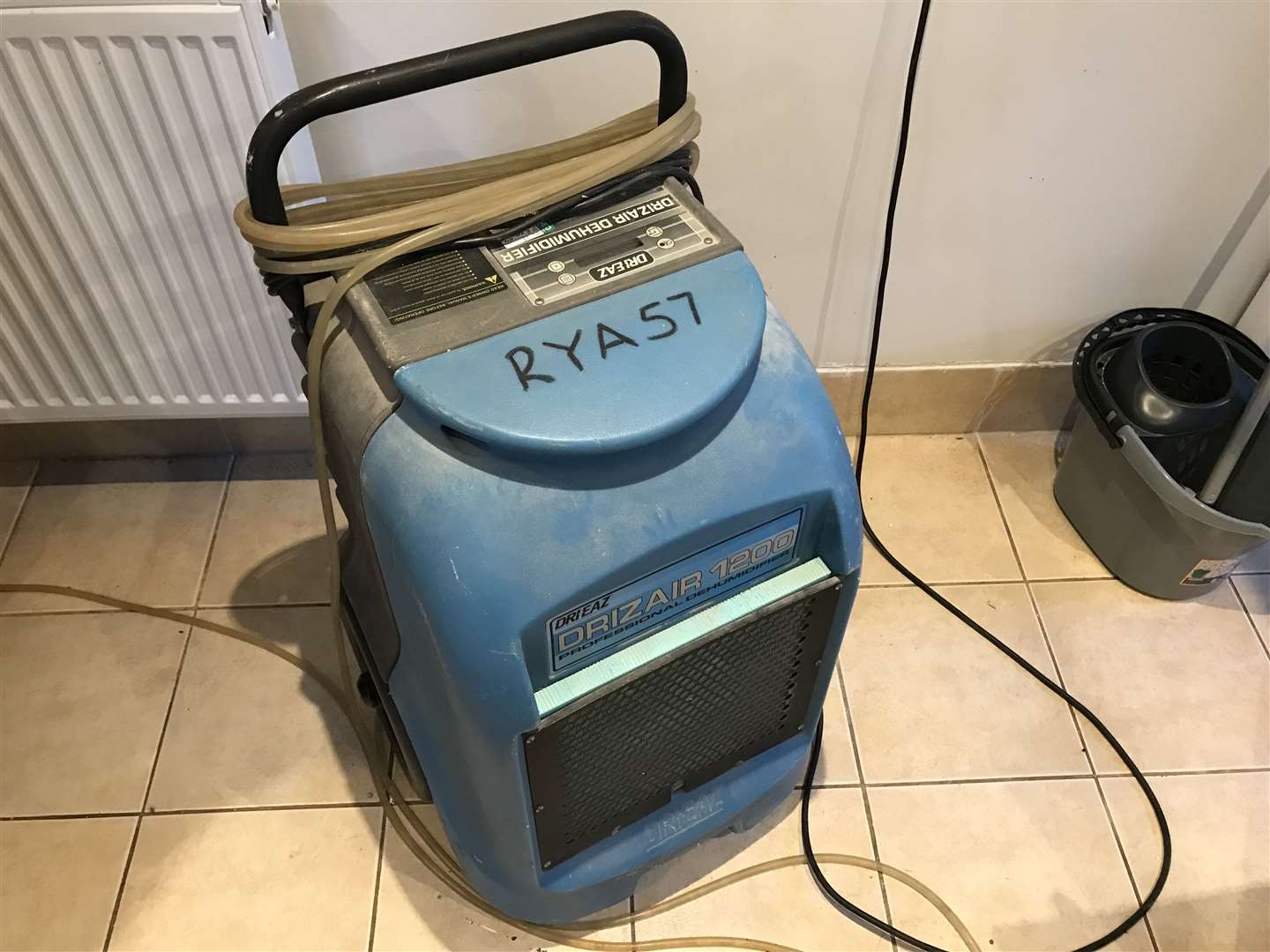 The dehumidifiers that work round the clock in the flat to tackle the damp