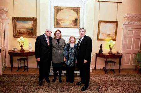Key Underdown, with Sittingbourne and Sheppey MP Derek Wyatt and Prime Minister Gordon Brown and his wife Sarah