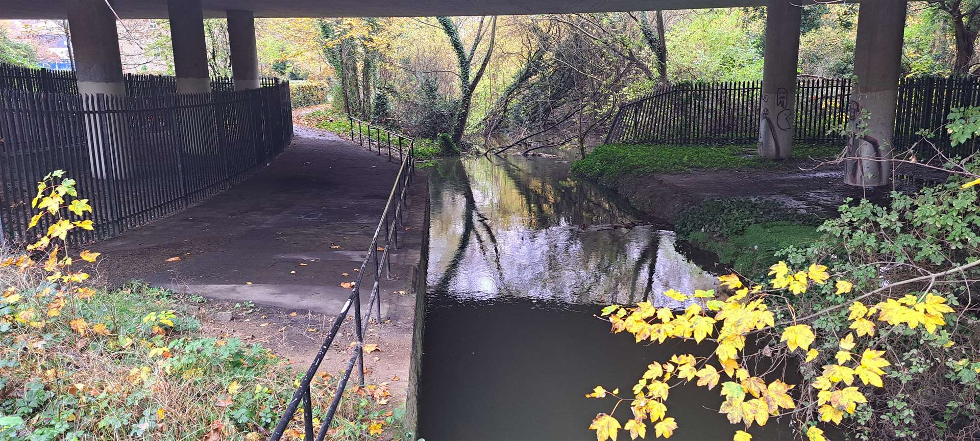 Many people never see the River Len which flows underneath a series of bridges and underpasses in Maidstone town centre