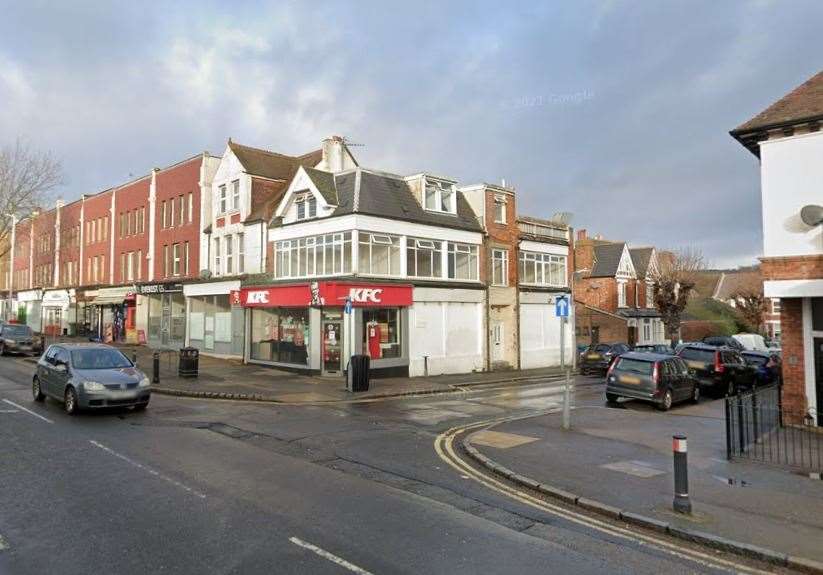 Miss Piper's daughter ordered the food from KFC in Cheriton Road, Folkestone. Picture: Google