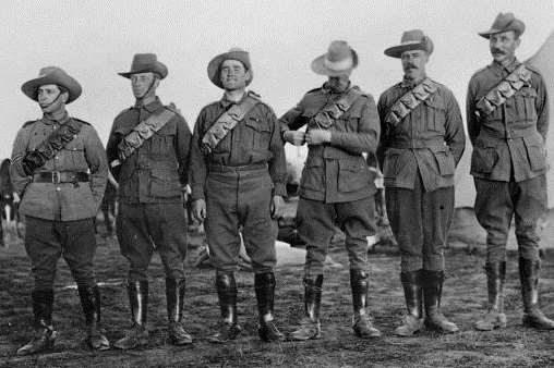 Newly enlisted Australian soldiers at the Broadmeadows training camp, August 1914