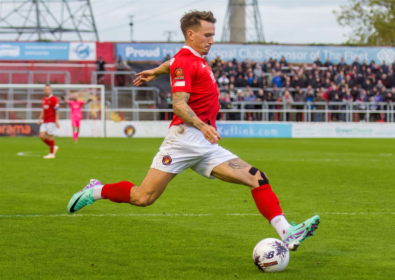 Ben Chapman - led the Fleet to victory against AFC Fylde on Saturday. Picture: Ed Miller/EUFC