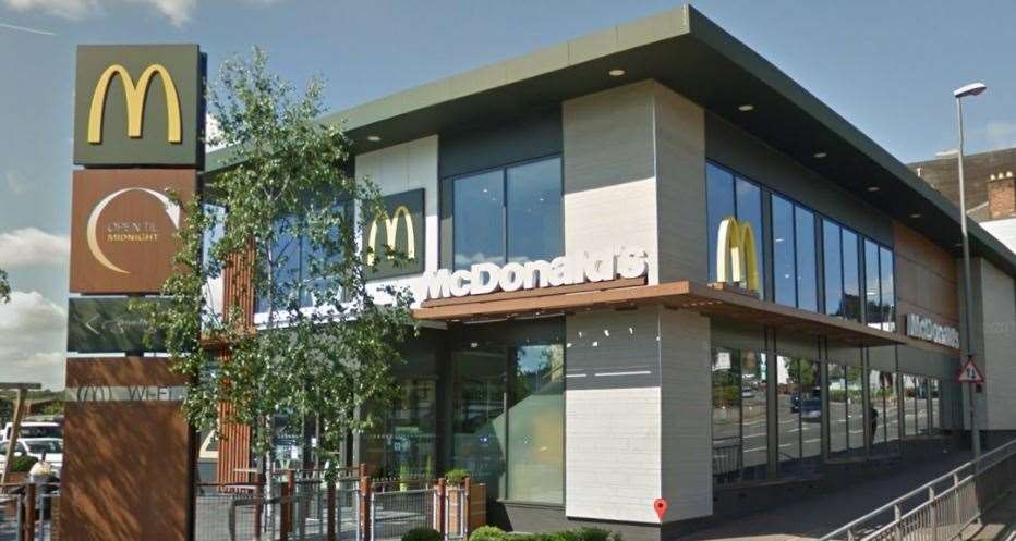 The McDonalds drive-thru at Barker Road, Maidstone