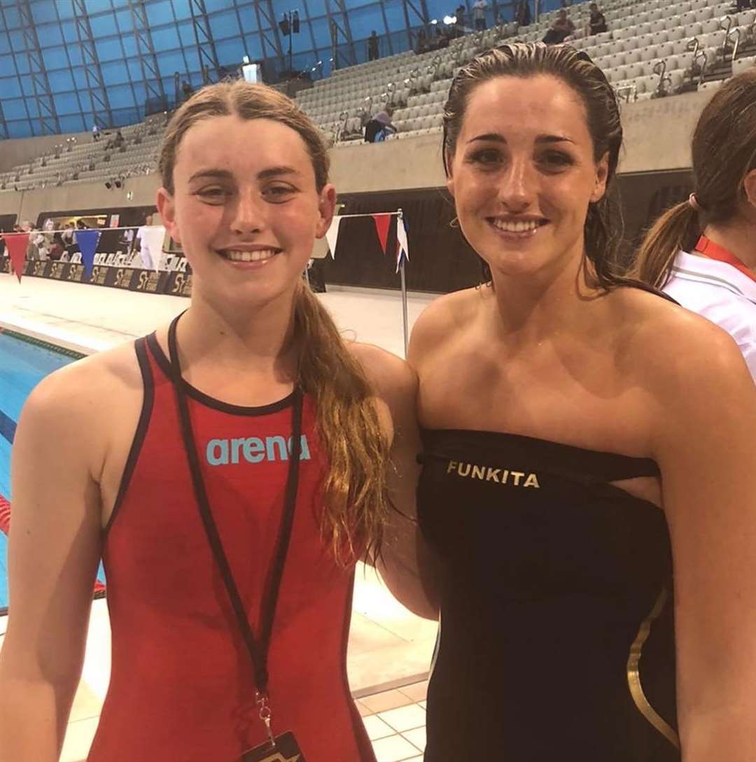 Molly Lown, left, with Molly Renshaw at the Sprint with Stars gala