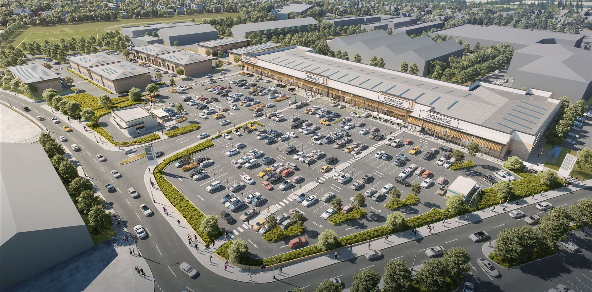 The new commercial development could include a drive-through restaurant.  Photo: Corstorphine and Wright