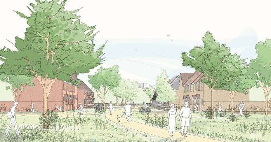 Artist's impression of how the homes could look on land west of Church Road. Picture: Trenport