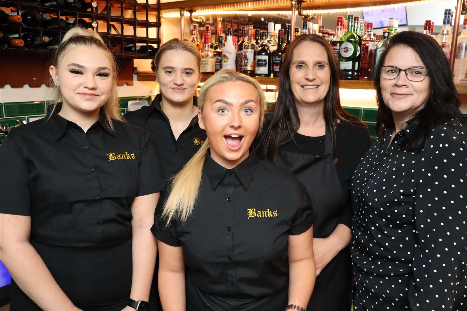 Banks Restaurant boss Carrie-Anne Wicketts with her front-of-house team